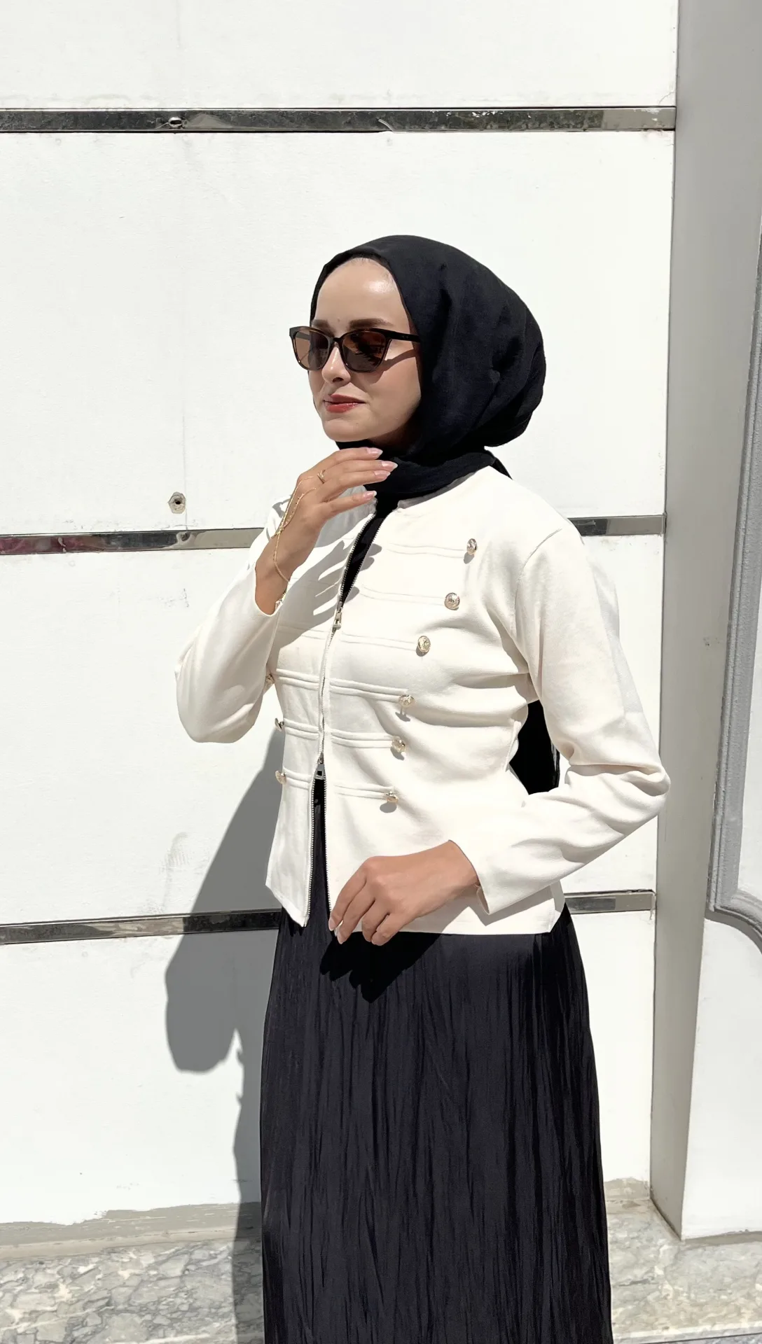 Çift Fermuarlı Hırka